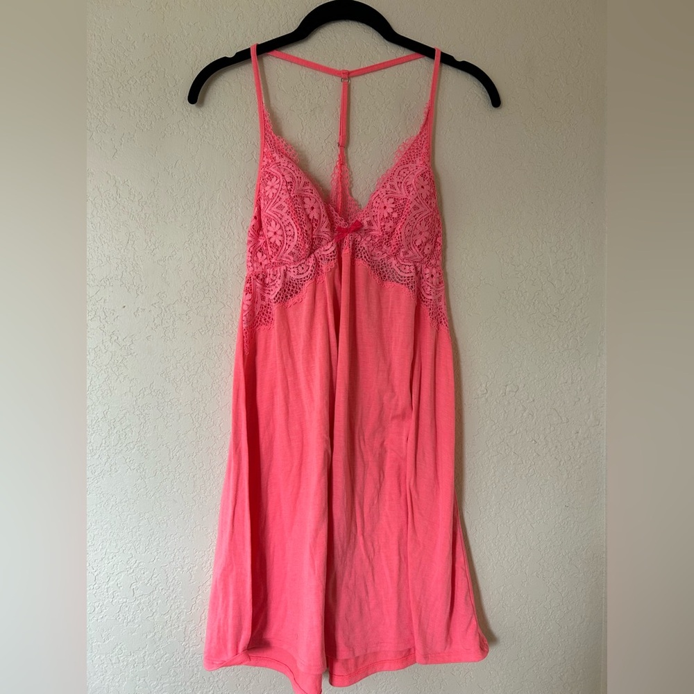 Victoria's Secret Pink Lace Trim Chemise